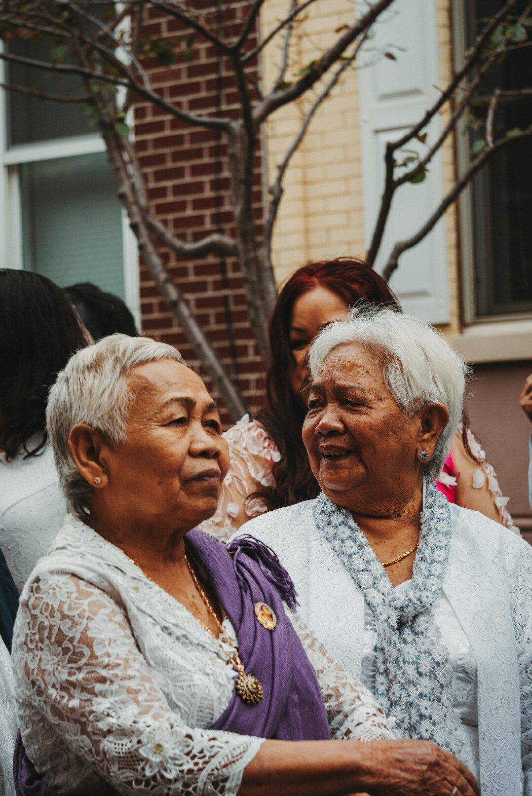 group of seniors laughing together
