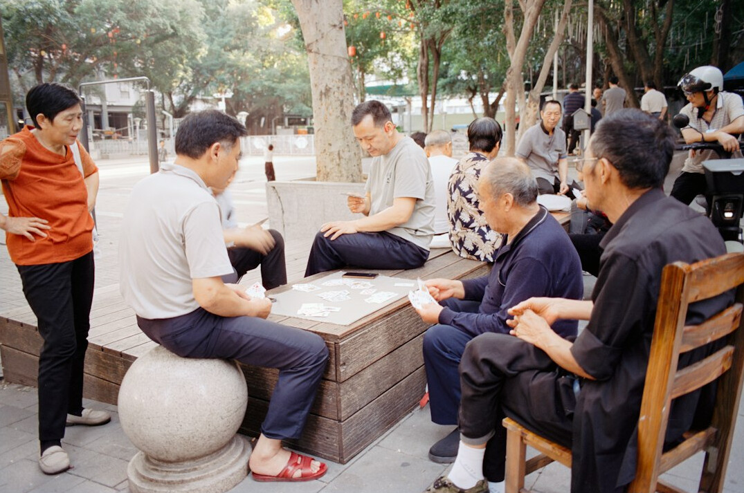 senior people in group activity