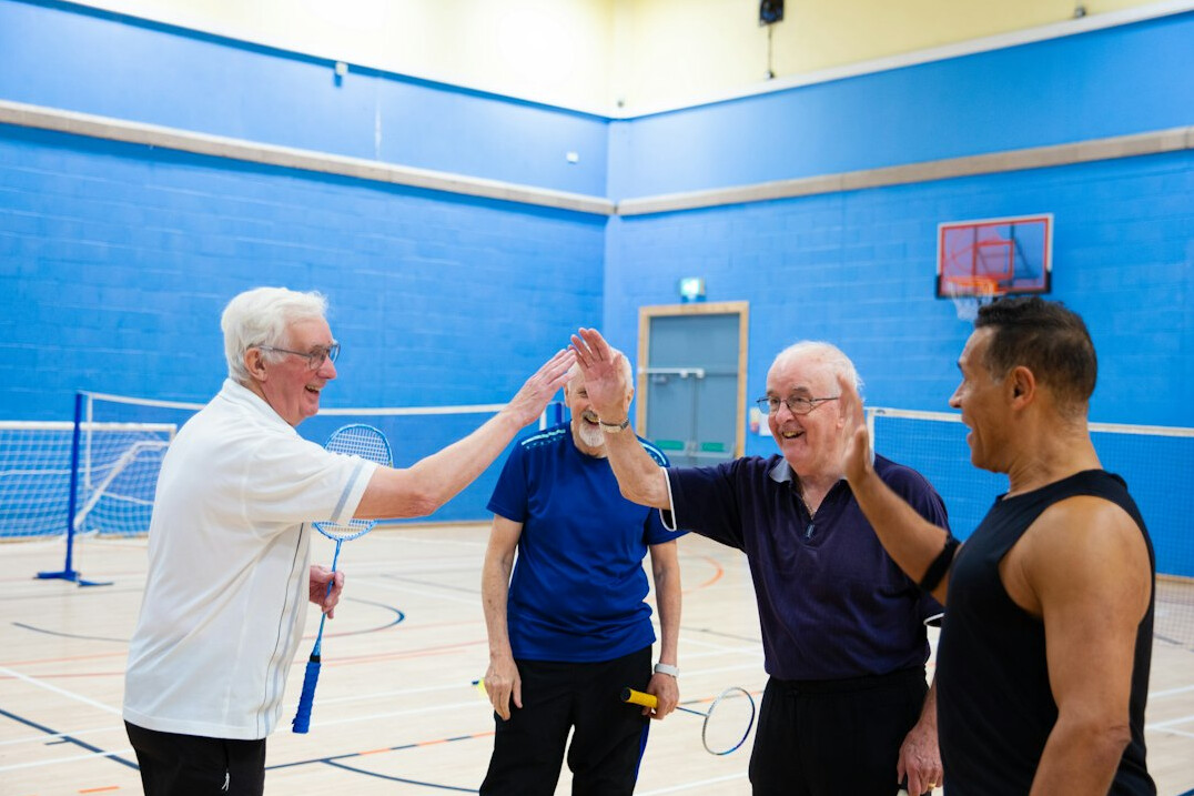 seniors doing gentle exercise